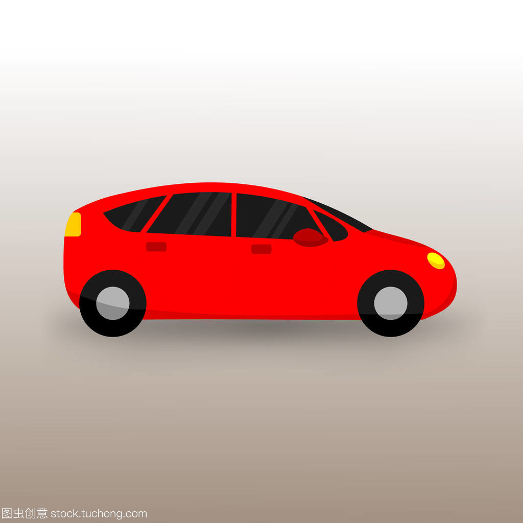 现代红色汽车运输例证